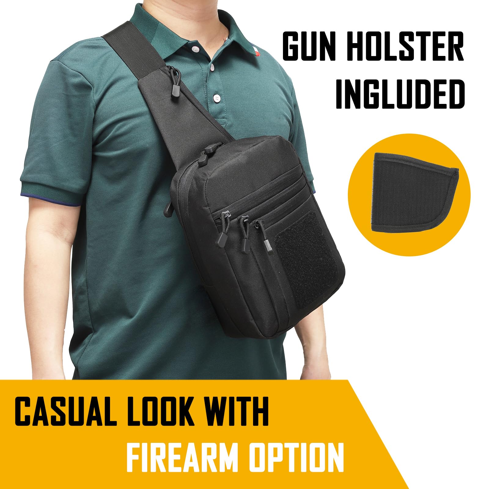 Edc Carry Fanny Pack - Tas Selempang Tersembunyi untuk Pria, Tas