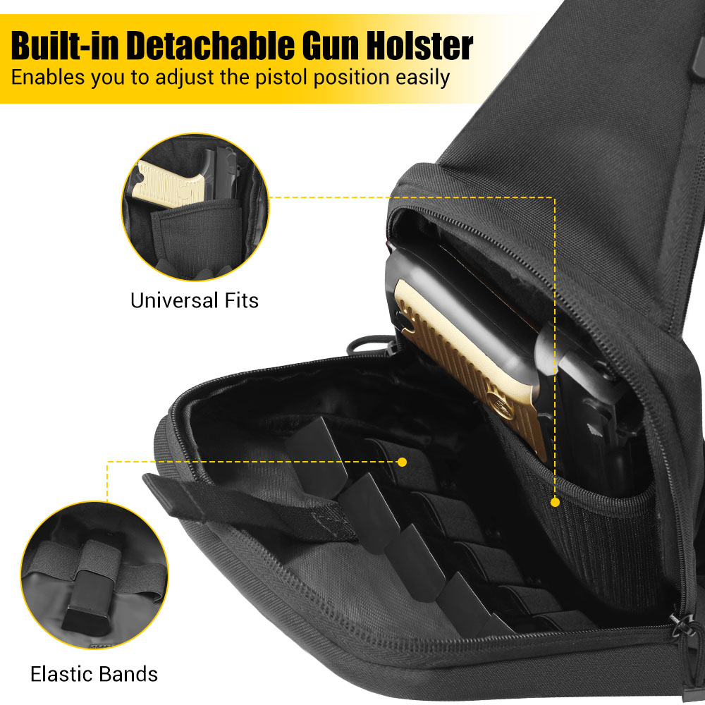 Tas Senapan Pistol Taktis Tas  - Edc Concealed Carry Sling Bag ulasan dan harga
