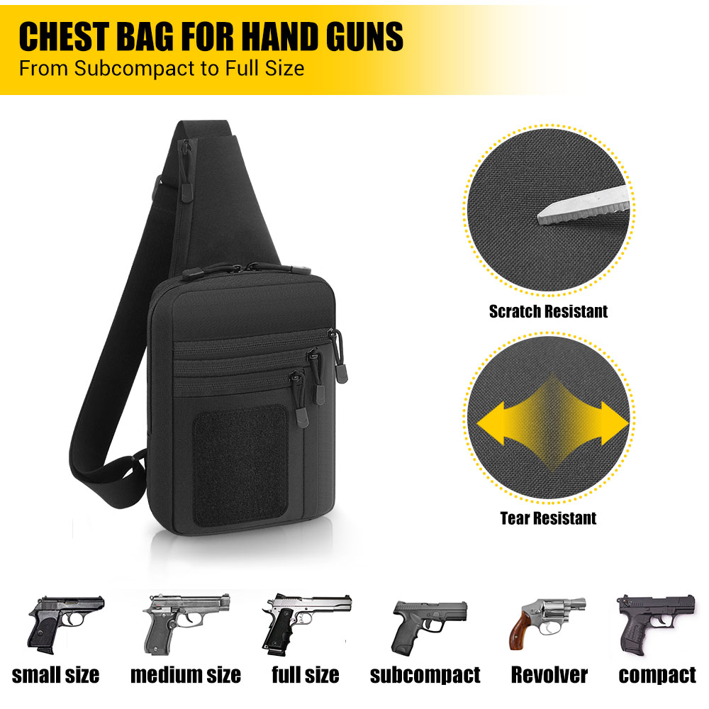 Tas Senapan Pistol Taktis Tas  - Edc Concealed Carry Sling Bag ulasan dan harga