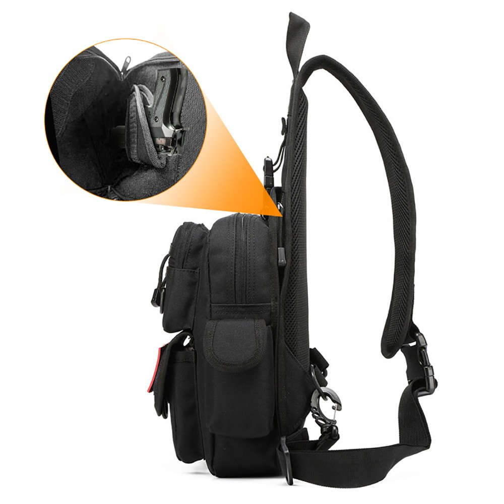 Tas Pistol Tersembunyi Taktis, - Edc Concealed Carry Sling Bag ulasan dan harga