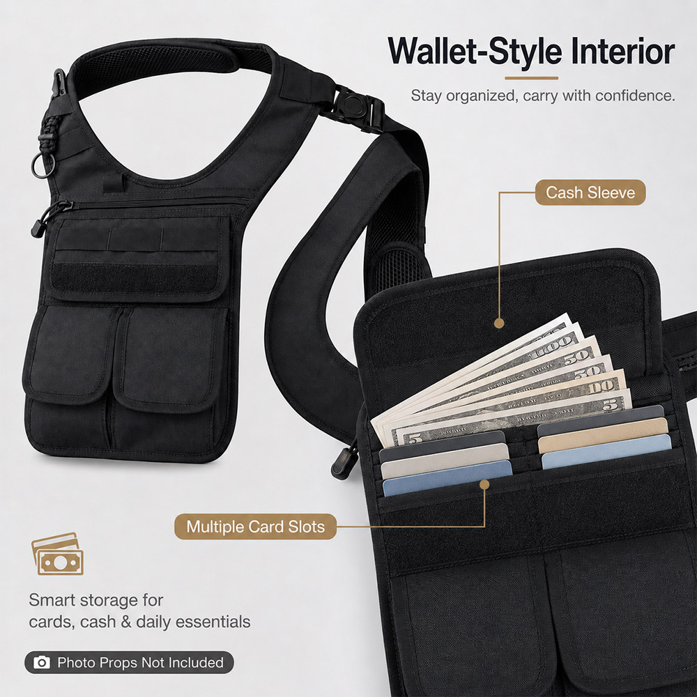 Tas Alat Taktis Tersembunyi di - Edc Concealed Carry Sling Bag ulasan dan harga