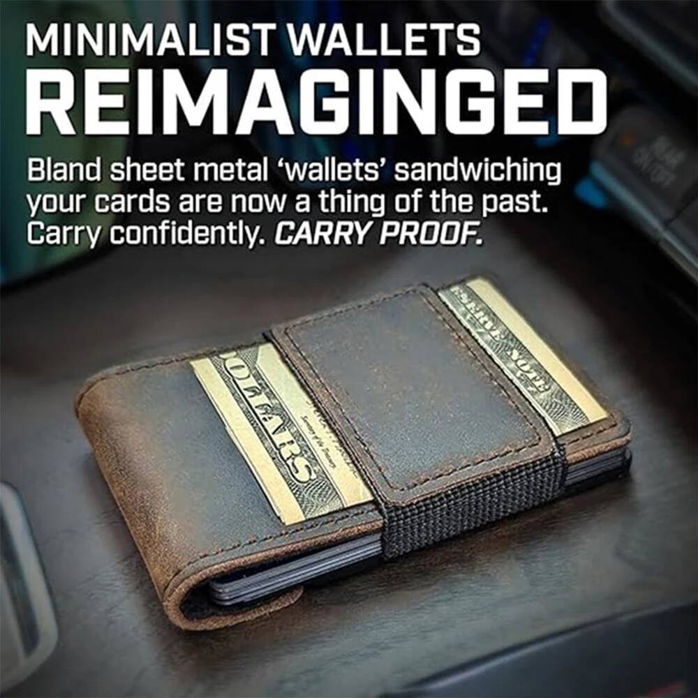 OUIO Dompet Kulit Minimalis Pe - Money Clip Magnetic ulasan dan harga