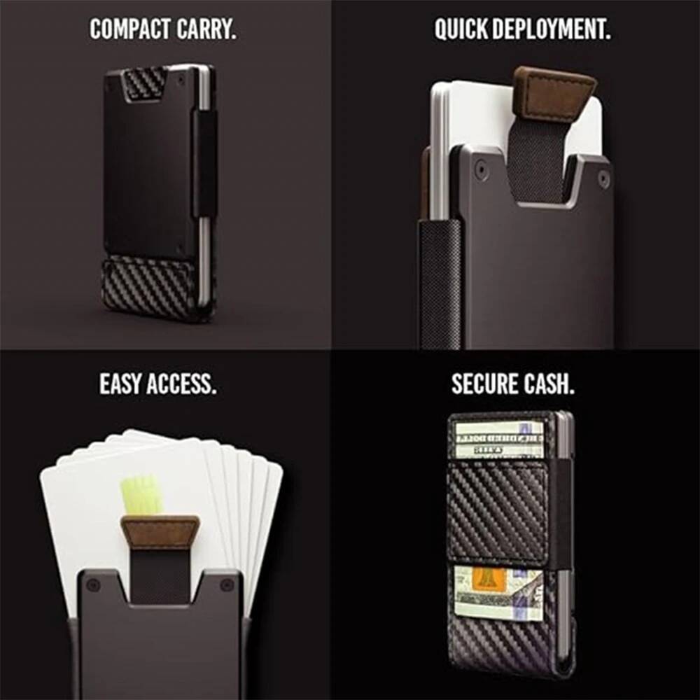 OUIO Dompet Kulit Minimalis Pe - Money Clip Magnetic ulasan dan harga