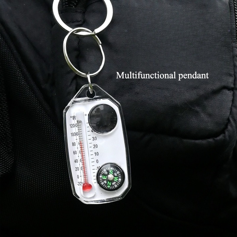 Kompas Survival Outdoor Gantun - Compass Keychain Mini ulasan dan harga